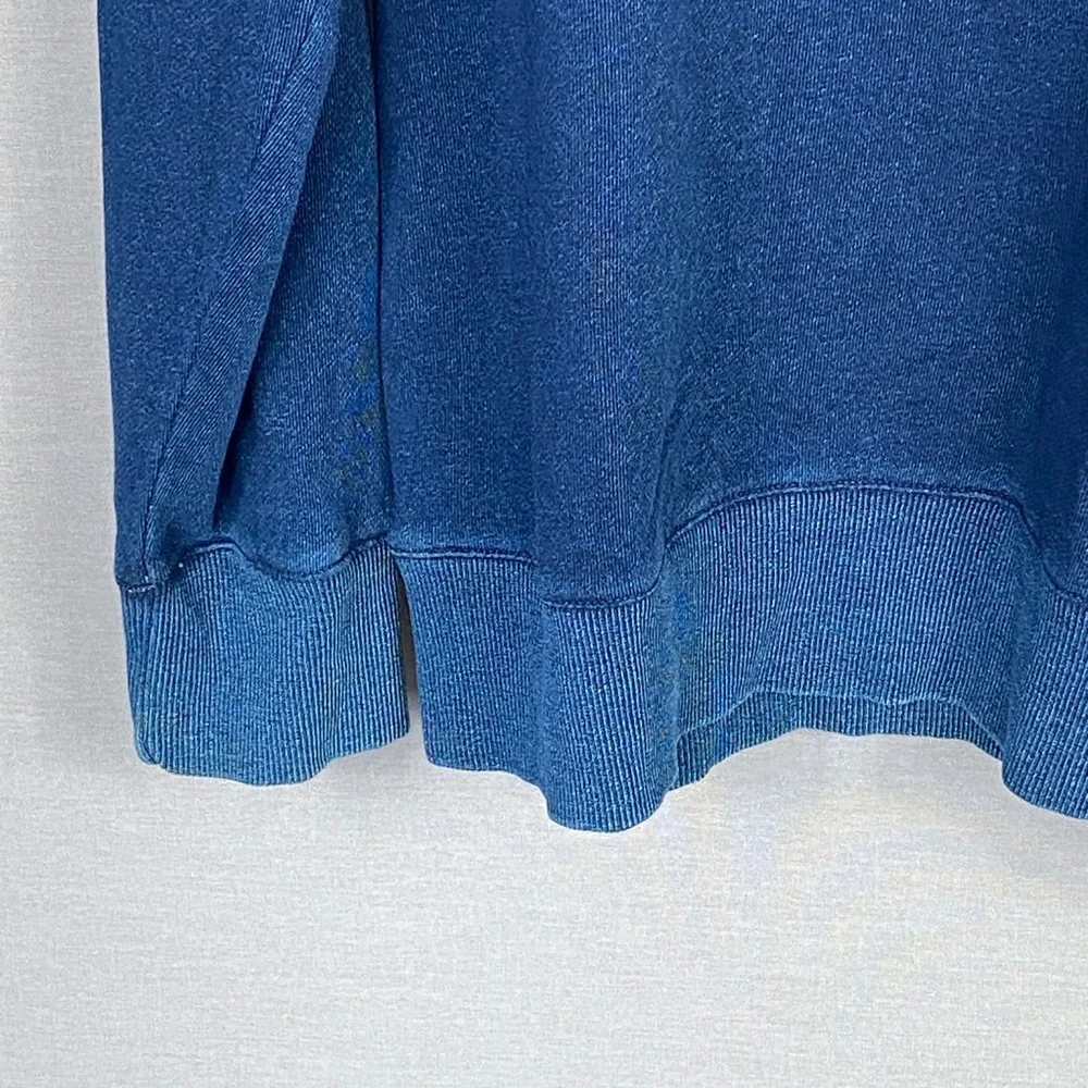 SLATE & STONE Mens Cooper OverDye Raglan Sweatshirt in Lake Blue Size XL…